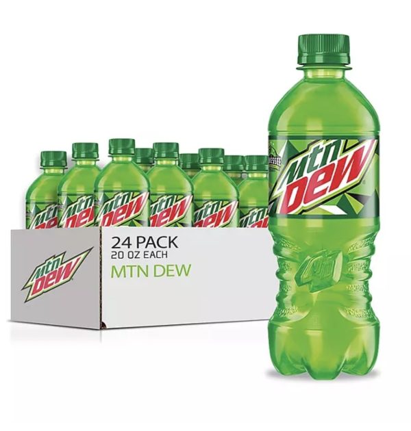 Mountain Dew Soda. 20 Fl Oz (Pack of 24)