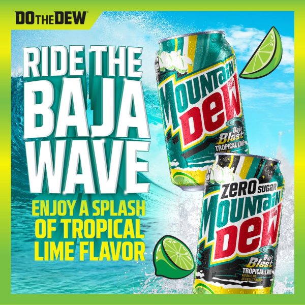 Mountain Dew Baja Blast Cans. 12 Fl Oz Cans (Pack of 12) - Image 6
