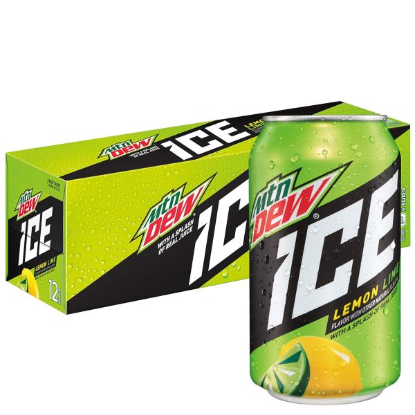 Mountain Dew ICE Soda. 12 Fl Oz Cans (Pack of 12)