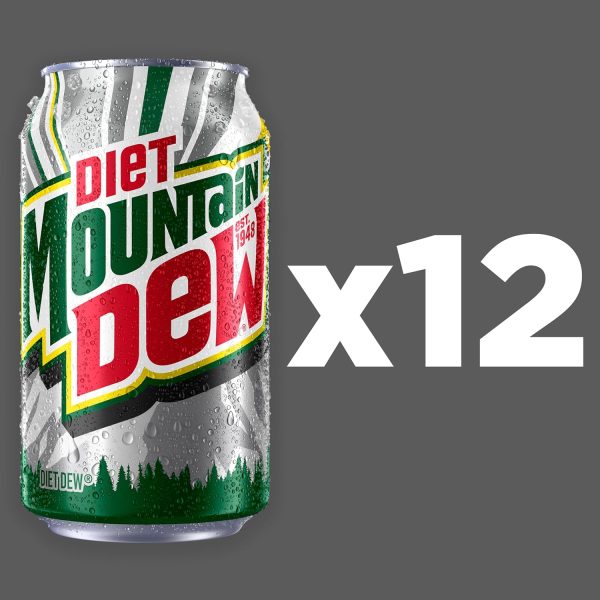 Diet Mountain Dew Soda. 12 Fl Oz Cans (Pack of 12) - Image 3