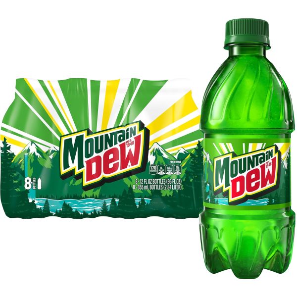 Mountain Dew. 12 Fl Oz Bottles. 8 Pack