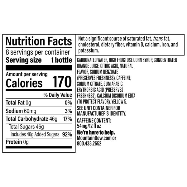 Mountain Dew. 12 Fl Oz Bottles. 8 Pack - Image 2