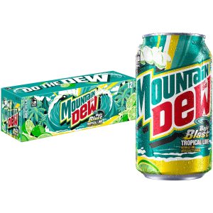 Mountain Dew Baja Blast Cans. 12 Fl Oz Cans (Pack of 12)