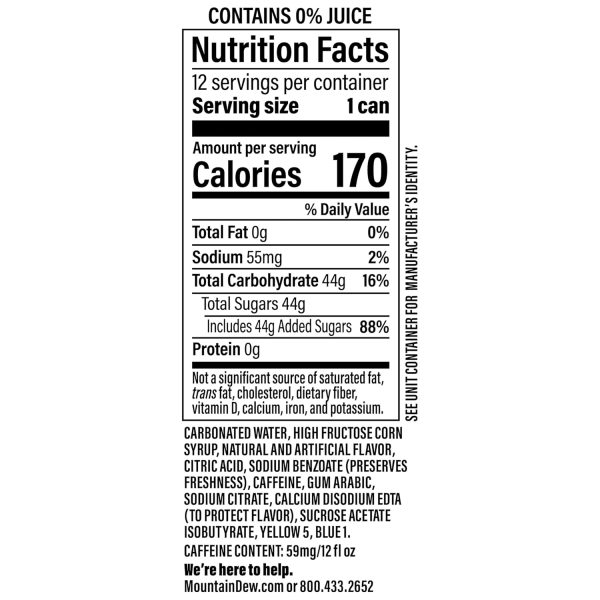 Mountain Dew Baja Blast Cans. 12 Fl Oz Cans (Pack of 12) - Image 2